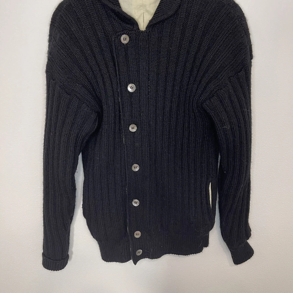 Cárdigan vintage para hombre Giorgio Armani negro talla S/pequeño Foto 2 de 4