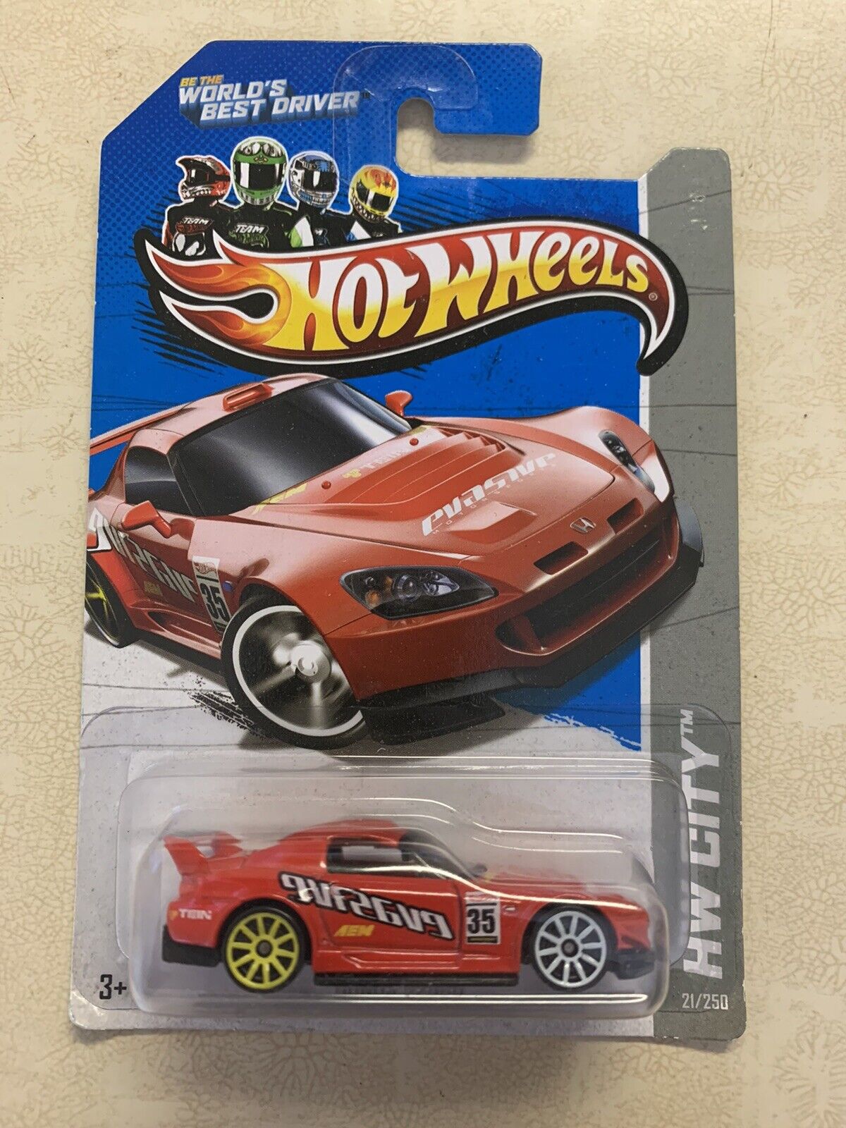 Hot Wheels 2013 NEW Night Burnerz HW City Red Honda S2000  (21/250)