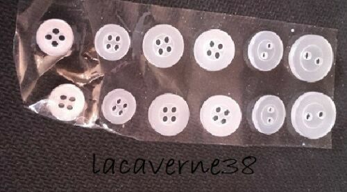 lot de 6 boutons à gros trous 27 mm - Bergère de France