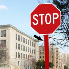 3M RED STOP SIGN POST REFLECTOR FOR UCHANNEL SQUARE POSTS DOT COMPLIANT 3 x 30