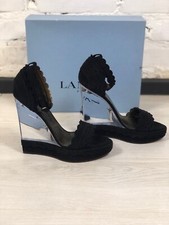 Lanvin sandale cmpensee avec bride cheville sandal with ankle strap EU 39,5