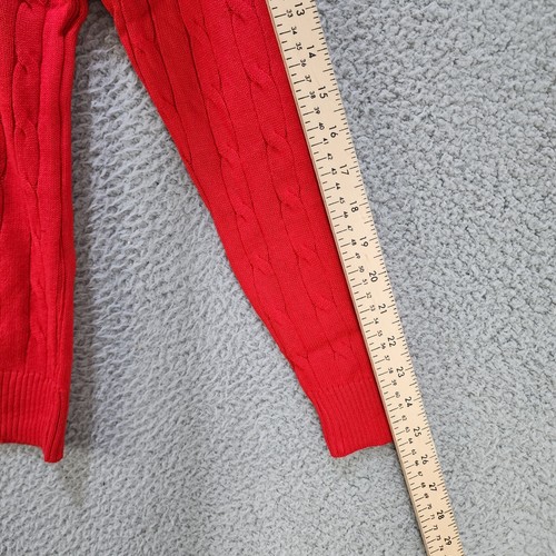 Club Room Cable-Knit Sweater Men's Small Ablaze Ribbed Crew Neck Long Sleeve~ - Picture 9 of 12