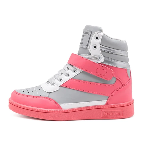 Womens Hidden Wedge Heel Ankle High Top Trainers Lace Up Sneakers Sport Shoes UK - Picture 12 of 18