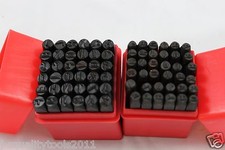 72 PC METAL NUMBER  LETTER STAMP PUNCH CASE 1/8"  1/4