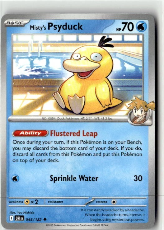 2025 Scarlet & Violet Destined Rivals Misty's Psyduck 45/182