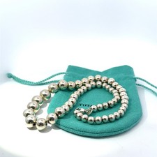 Tiffany  Co. Sterling Silver 925 6-11mm Graduated Bead Ball Necklace 15.87"