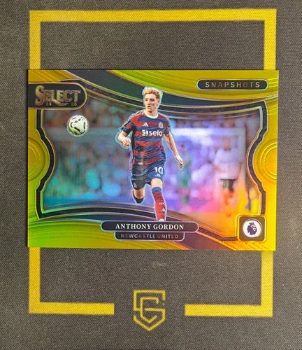 2024-25 Panini Select Premier League Snapshots Gold Prizm 7/10 Anthony Gordon