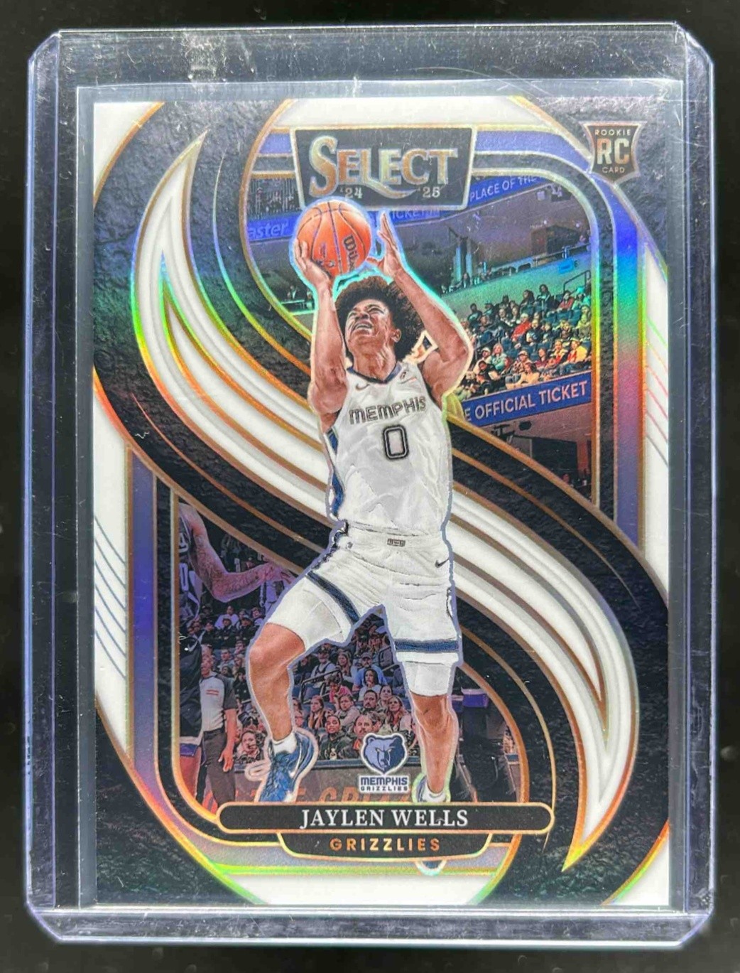 2024-25 Select Jaylen Wells Premier RC White Prizm #75/149 Grizzlies