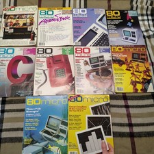 Vtg Lot of 10 Issues 80 Micro computing Magazine Trs-80 1985 1986