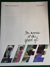 NEW PRICE  Sony Video 8 Handycam promo brochure 1988 - free shipping