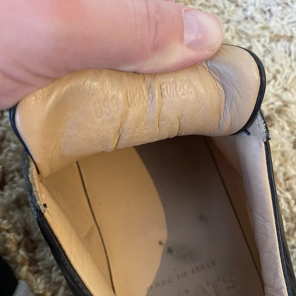 Greats Brooklyn Royale Para hombres Talla 9 Negro Cuero Zapatillas Causales Zapatos Foto 4 de 4