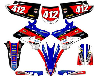 2002-2004 Für Polisport Restyle YZ 250 2-STROKE Ricochet Blau Senge Grafiken