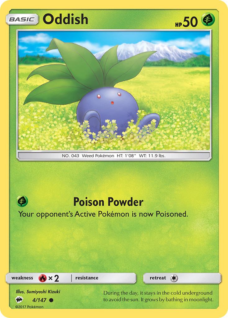 Oddish 4/147 C Burning Shadows Pokemon NM/M