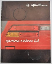 Alpha Romeo - Sprint Veloce 1.5 - Sales Brochure - 1982 - Free P&P