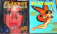 2 Iconic Playboy Magazines 1970s Vargas Lingerie Centerfolds Excellent Condition