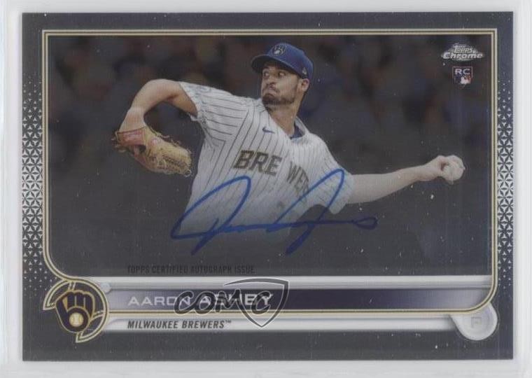 2022 Topps Chrome Rookie Auto Aaron Ashby #RA-AA Auto 09br