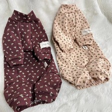 Cotton Jumpsuit for Sphynx Cat Long Sleeves Warm Coffee Coat For Devon Rex Sweet