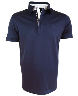 Impulso Italy Poloshirt Sailing dunkelblau mit Zipper und Stickerei Gr. XL