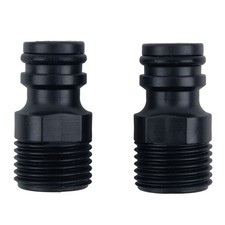2PC 1/2 Threaded Tap Adaptor Garden Water-Hose Quick-Pipe Connector Fitting