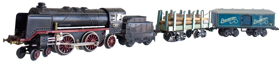 1930's Large Karl Bub (KBN) 0-gauge Clockwork Freight Train Set - Image 4 of 4