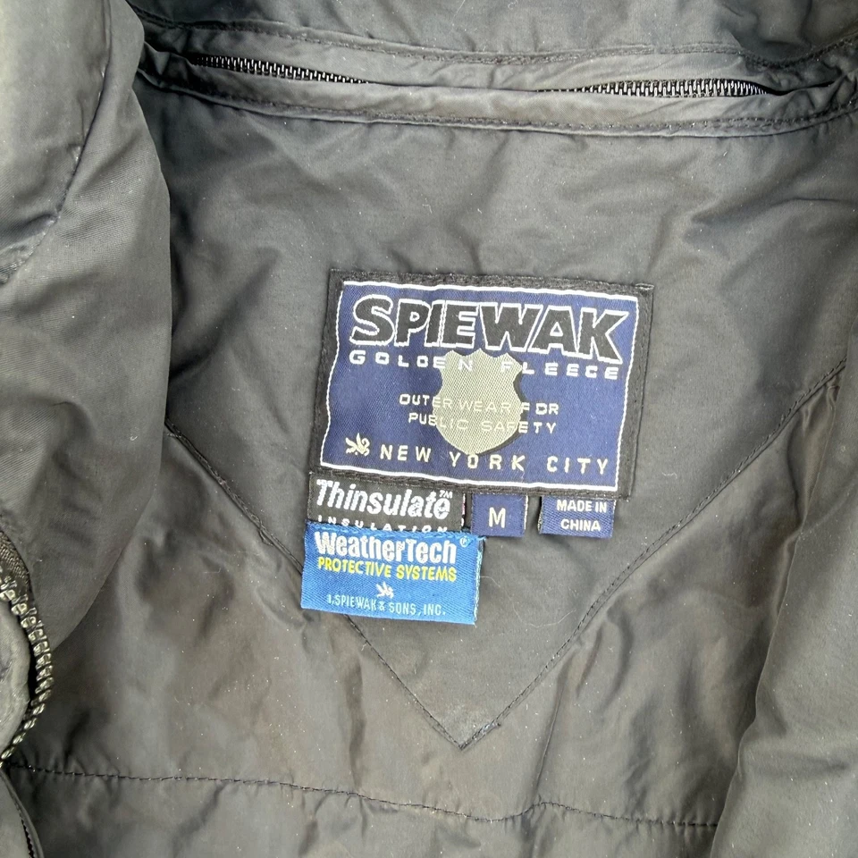 Spiewak Golden Fleece Jacket M Thinsulate WeatherTech Black Bomber Police Style - Image 4 of 4