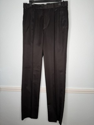 Berle NWT Pleated Dress Pants Size 33 Mens New Vintage Dead Stock Unfinished