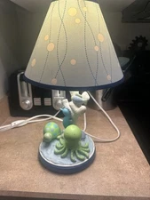 Kids Line Bubbles Nursery Lamp Ocean Sea Life Theme w/Shade Works