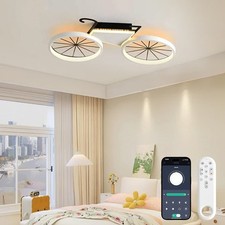 LED Ceiling Light Dimmable Creative Bicycle Shape Design with Remote Control