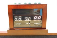 2 PLAYER UNIVERSAL ELECTRONIC SCORING UNIT SCORE BOARD  SHUFFLE TABLE in CHERRY
