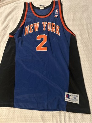 Vintage Champion New York Nicks #2 Larry Johnson Basketball Jersey