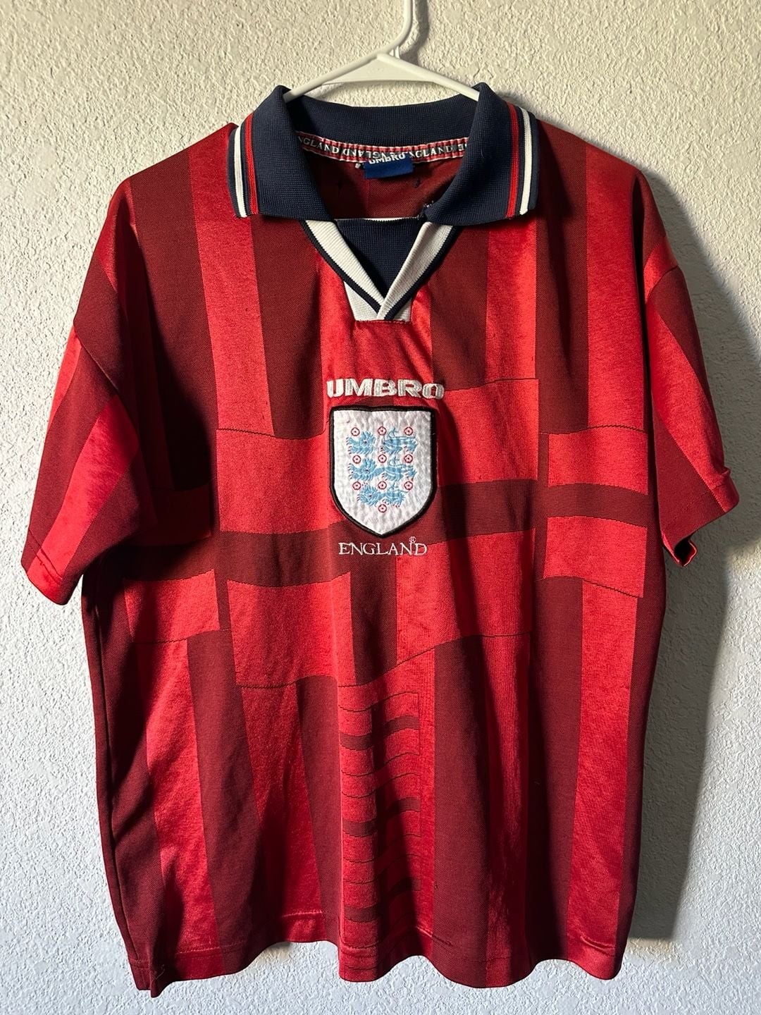 Vintage 1997-1999 Umbro England Away Football Soccer Jersey