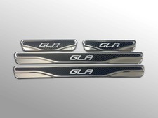 F&uuml;r Mercedes Gla Chrom/Carbon T&uuml;rschwelle Kratzer Schutz Edelstahl 4 Teile