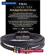 LIU JUN To My Son Grandson Bracelet From Mom Grandma, Infinity Knot Love You For