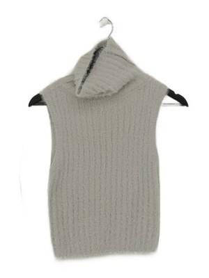 Iets Frans Damen Top S grau Polyamid mit Acryl ärmellos hochgeschlossen Basic