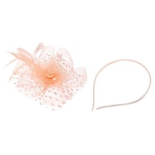 Fascinators Hat Clip Set with Hair Clip for Women Tea Party Champagne