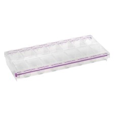 Craft Mates Bead Organizer and Plastic Storage 14 Compartment, Clear Lids