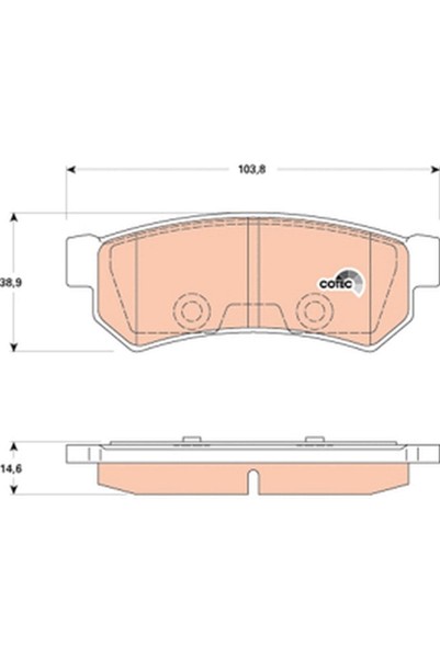 TRW Bremsbelagsatz Scheibenbremse Cotec GDB4178 FüR Chevrolet Nubira Daewoo J200-image