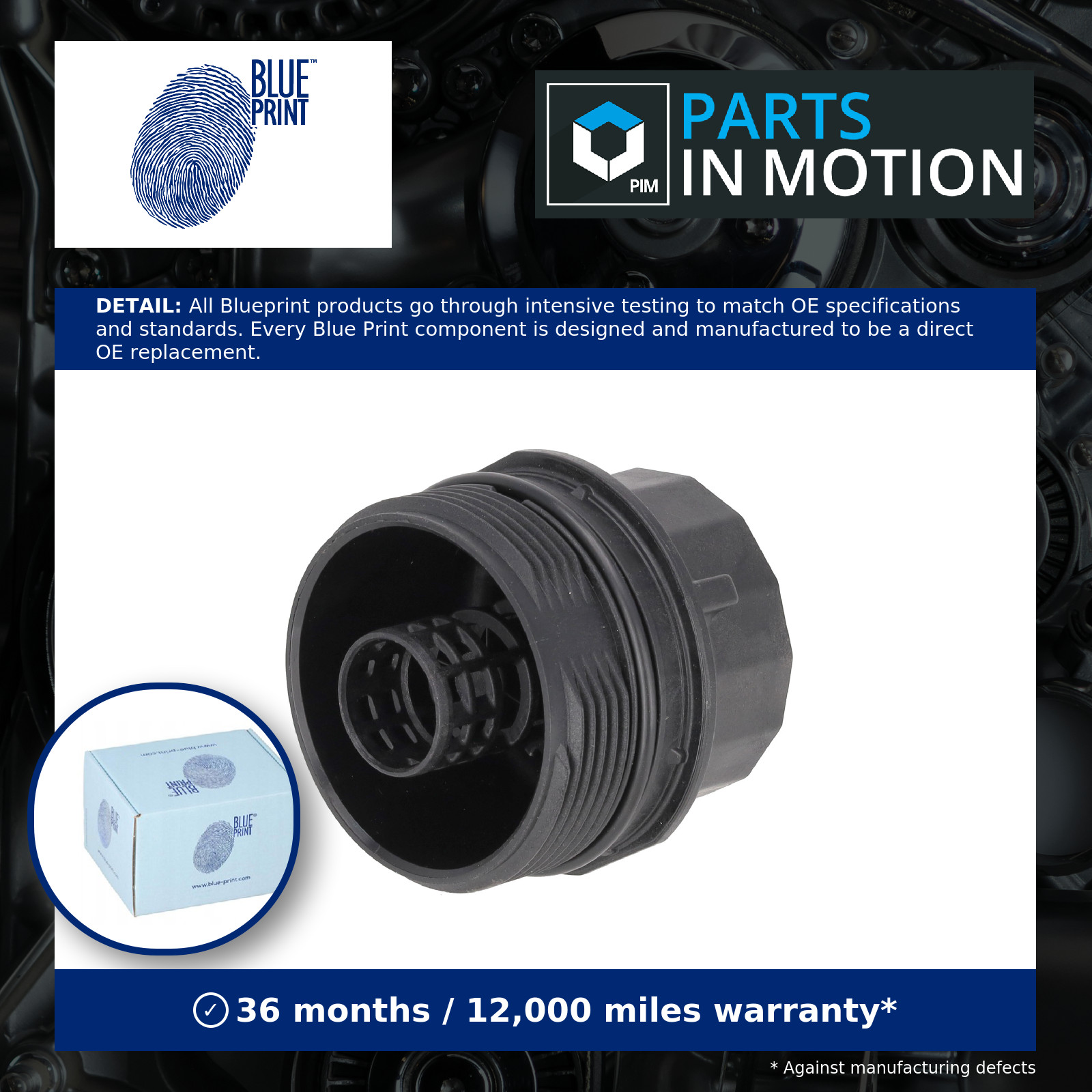 BLUE PRINT ADT39905 Oil Filter Housing Cap Replacement Fits Lexus Lotus Toyota - Image 20