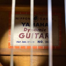 Yamaha Dynamic Guitar No.20 1950s-60s Vintage Japanese Classical Guitar Single P