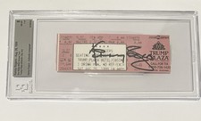 Kenny Rogers Wild Horses Tour Ticket Signed Beckett Auto BGS 8 Trump Plaza Rare
