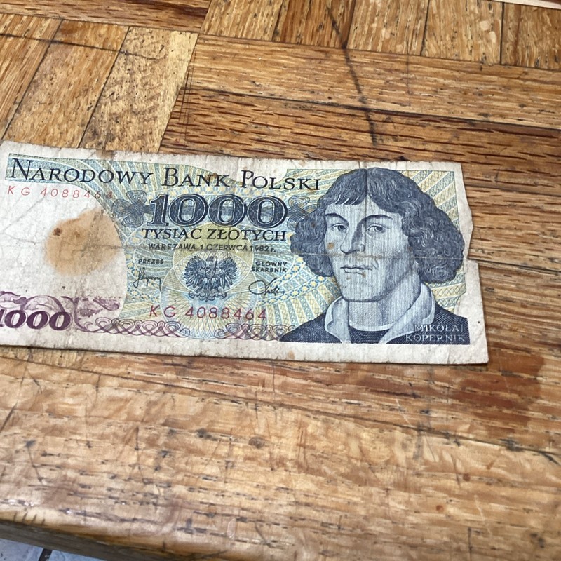 🇵🇱 COPERNICUS Atomic Poland 1000 ZLOTYCH P-146 1982 Polish Money European Note