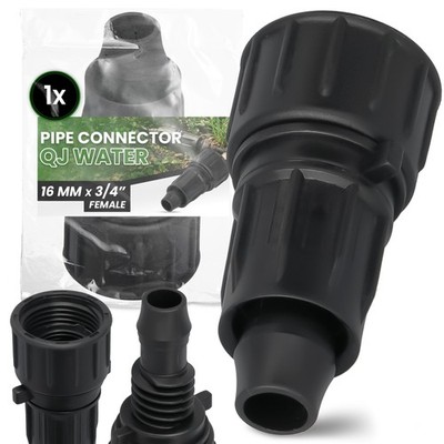 Verbinder Stecker QJ für PE Rohr 16x3/4'' IG Kupplung Bewässerung Tropfleitung