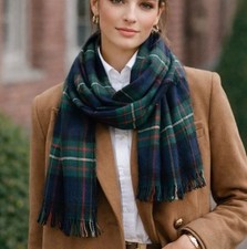 LOCHCARRON 100 New wool scarf Woven Scotland NWT