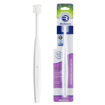Oral Care Adult Sensitive Toothbrush with Extra Soft Bristles, Round Head, an...