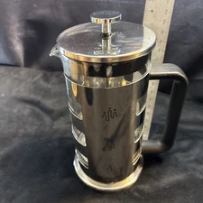 Pukomc Italian Press Coffee Maker Large 3 Cup Stainless Pyrex New Unused Freeshp
