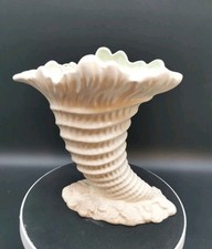 Vintage Sylvac White With Mint Inner Nautilus Range Flower Vase 2449 With Frog