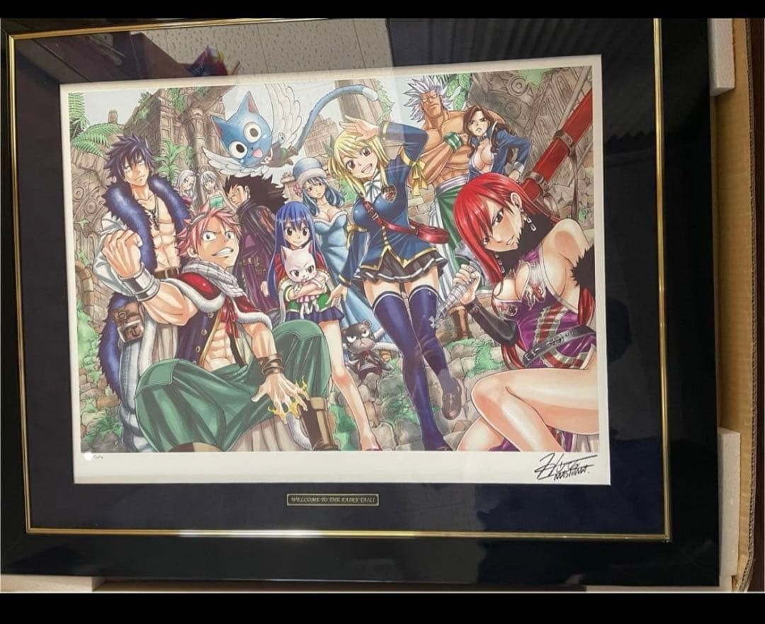 misono サイン入り B2 両面ポスター FAIRY TAIL Hiro Mashima FAIRY TAIL Signed Art Print Artvivant Limited Edition