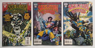 Marvel  SKELETON WARRIORS #1-3 Based on the Animated Series 1995 Bad To The Bone