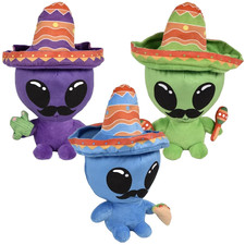 RI One 11" Sombrero Wearing Fiesta Alien one style one color shipped at random 