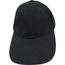 Black Adjustable Baseball Cap Hat Plain Casual Unisex Dad Hat